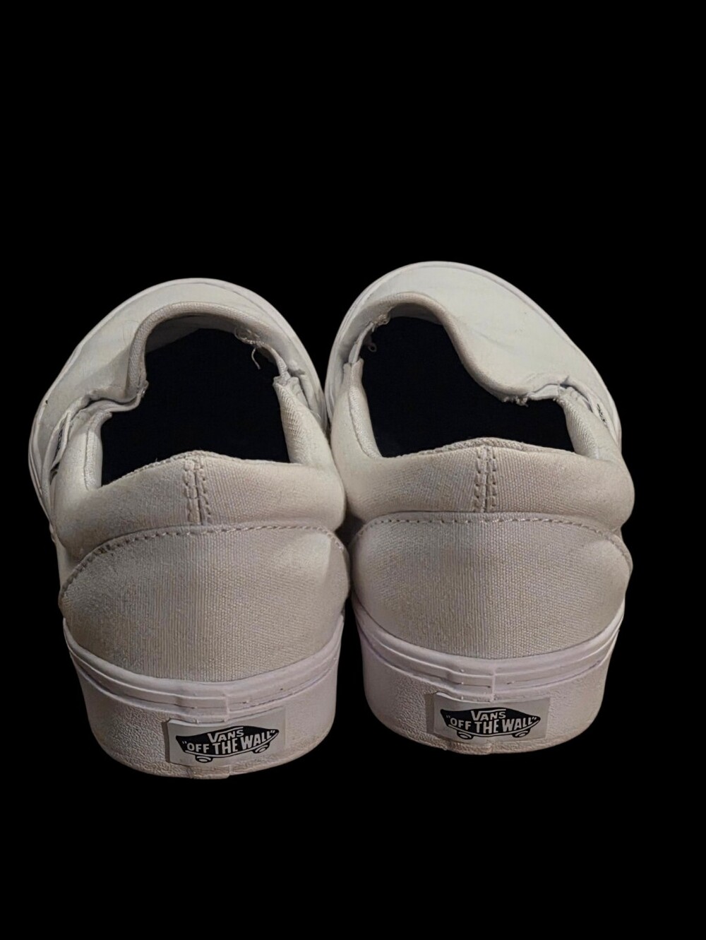 All White Slip On Vans Women's Size 8.5 - Picture 2 of 3